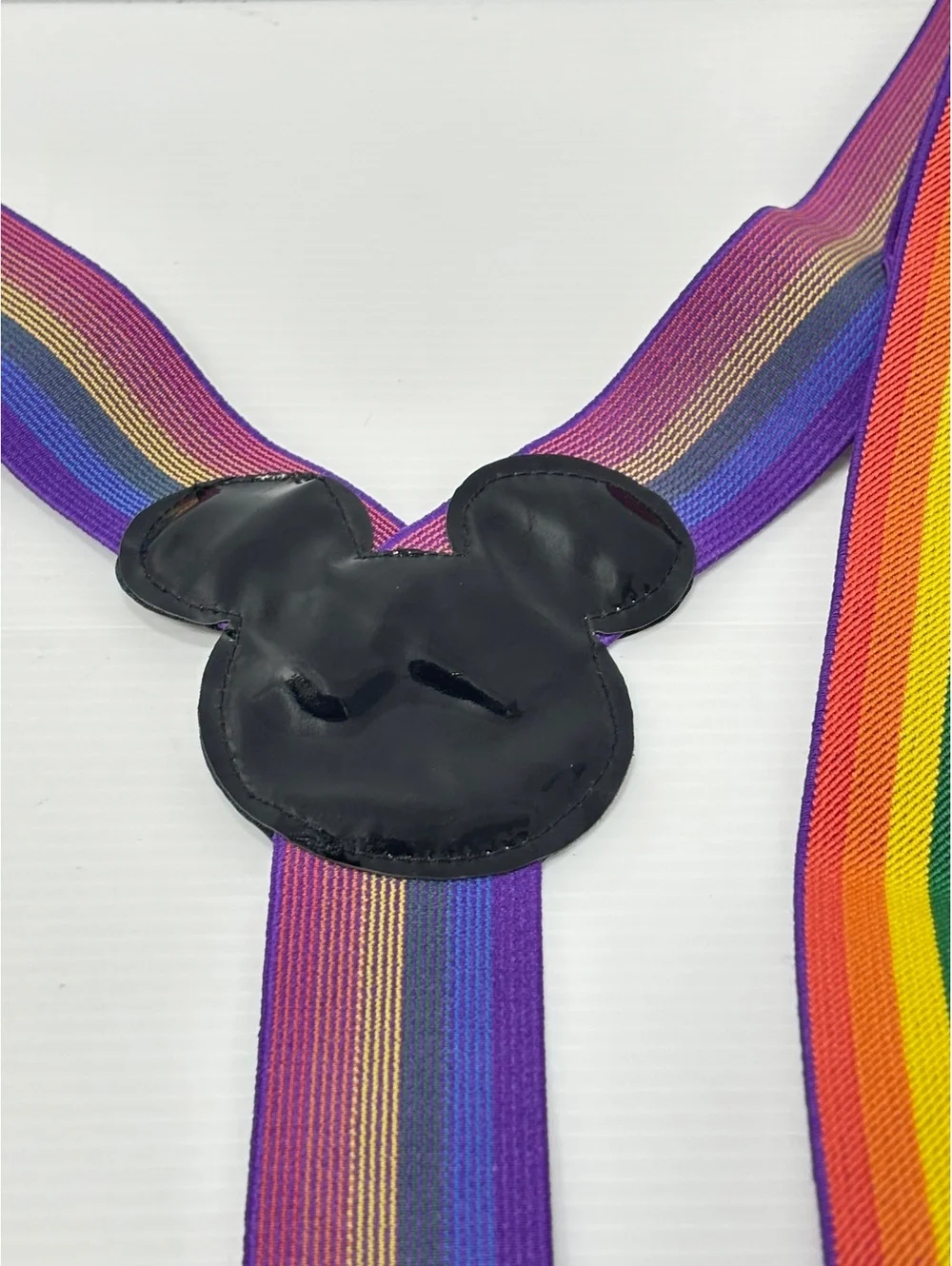 Disney Pride Collection Rainbow Suspenders with Mickey Mouse Detail, Size S-M/P